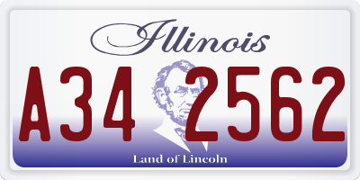IL license plate A342562
