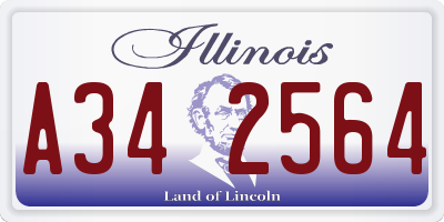 IL license plate A342564