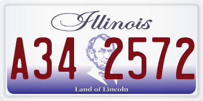 IL license plate A342572