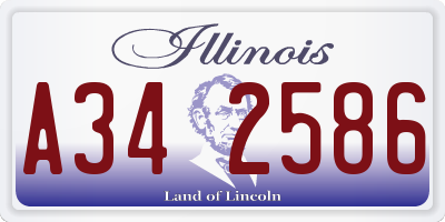 IL license plate A342586