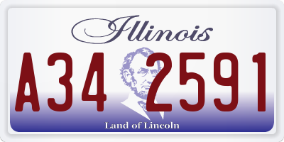IL license plate A342591