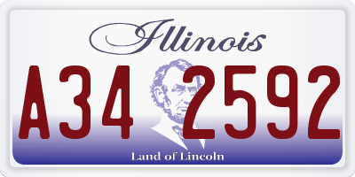 IL license plate A342592
