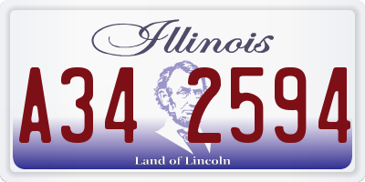IL license plate A342594
