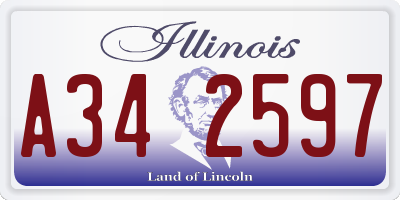 IL license plate A342597