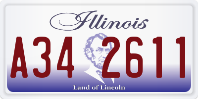 IL license plate A342611