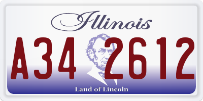 IL license plate A342612