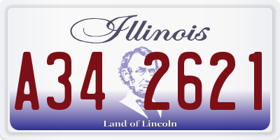 IL license plate A342621