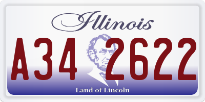 IL license plate A342622