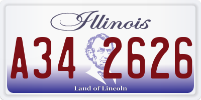 IL license plate A342626