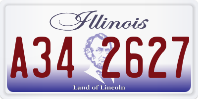 IL license plate A342627