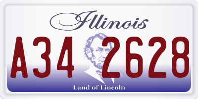 IL license plate A342628