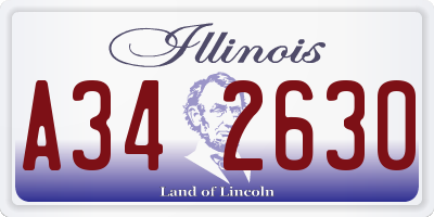 IL license plate A342630