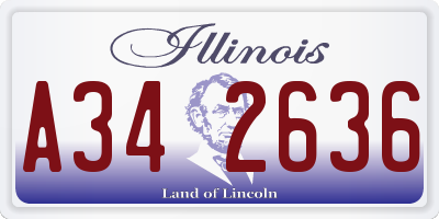 IL license plate A342636