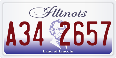 IL license plate A342657