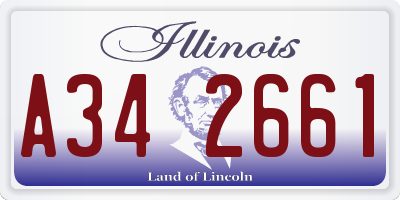IL license plate A342661