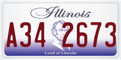 IL license plate A342673