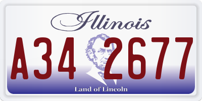 IL license plate A342677