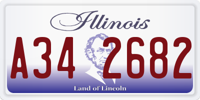IL license plate A342682