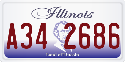 IL license plate A342686