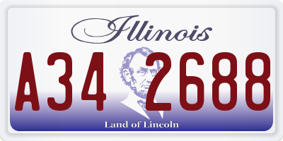 IL license plate A342688