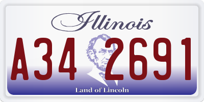 IL license plate A342691