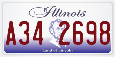 IL license plate A342698