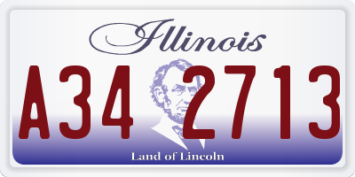IL license plate A342713
