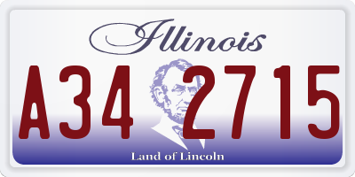 IL license plate A342715