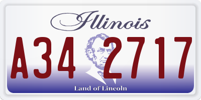 IL license plate A342717