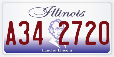 IL license plate A342720