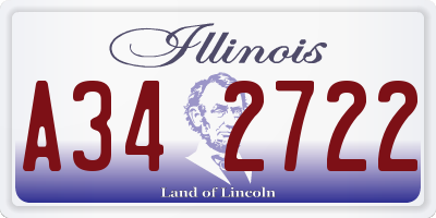 IL license plate A342722