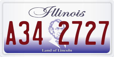 IL license plate A342727