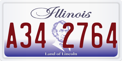 IL license plate A342764