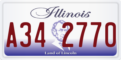 IL license plate A342770