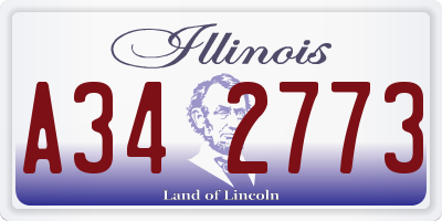 IL license plate A342773