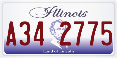 IL license plate A342775