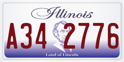IL license plate A342776