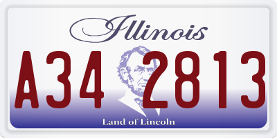 IL license plate A342813