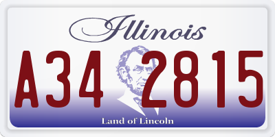 IL license plate A342815