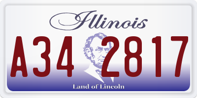 IL license plate A342817
