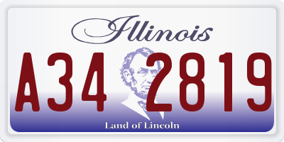 IL license plate A342819