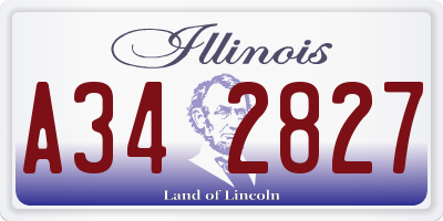 IL license plate A342827