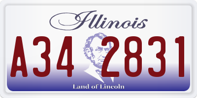 IL license plate A342831