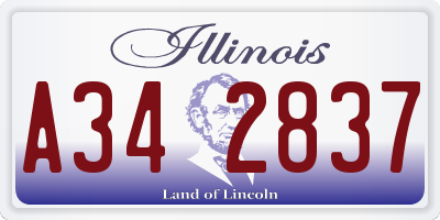 IL license plate A342837