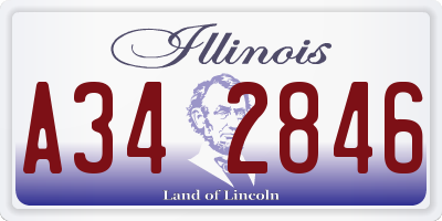 IL license plate A342846