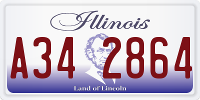 IL license plate A342864