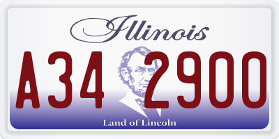 IL license plate A342900