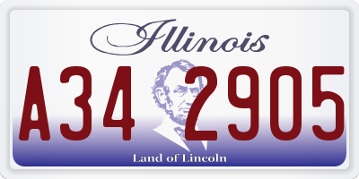 IL license plate A342905