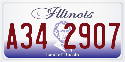 IL license plate A342907