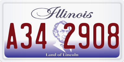 IL license plate A342908